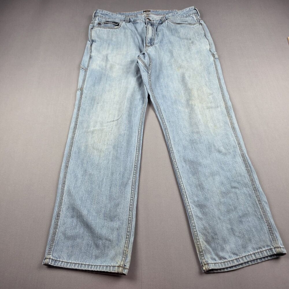 Ridgecut Toughwear Mens 40x32 Carpenter Jeans  Workwear Distressed Stained